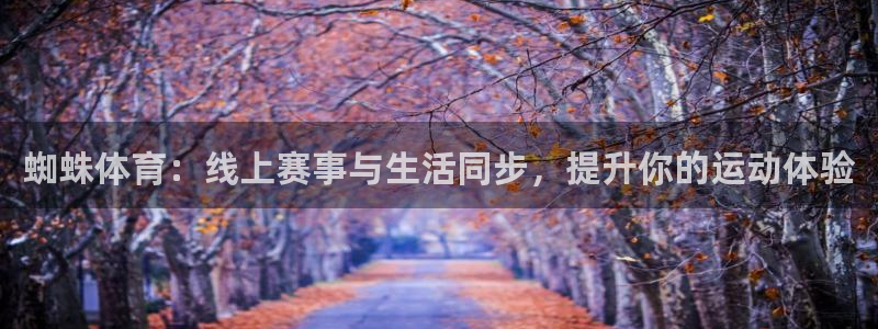 蜘蛛体育：线上赛事与生活同步，提升你的运动体验